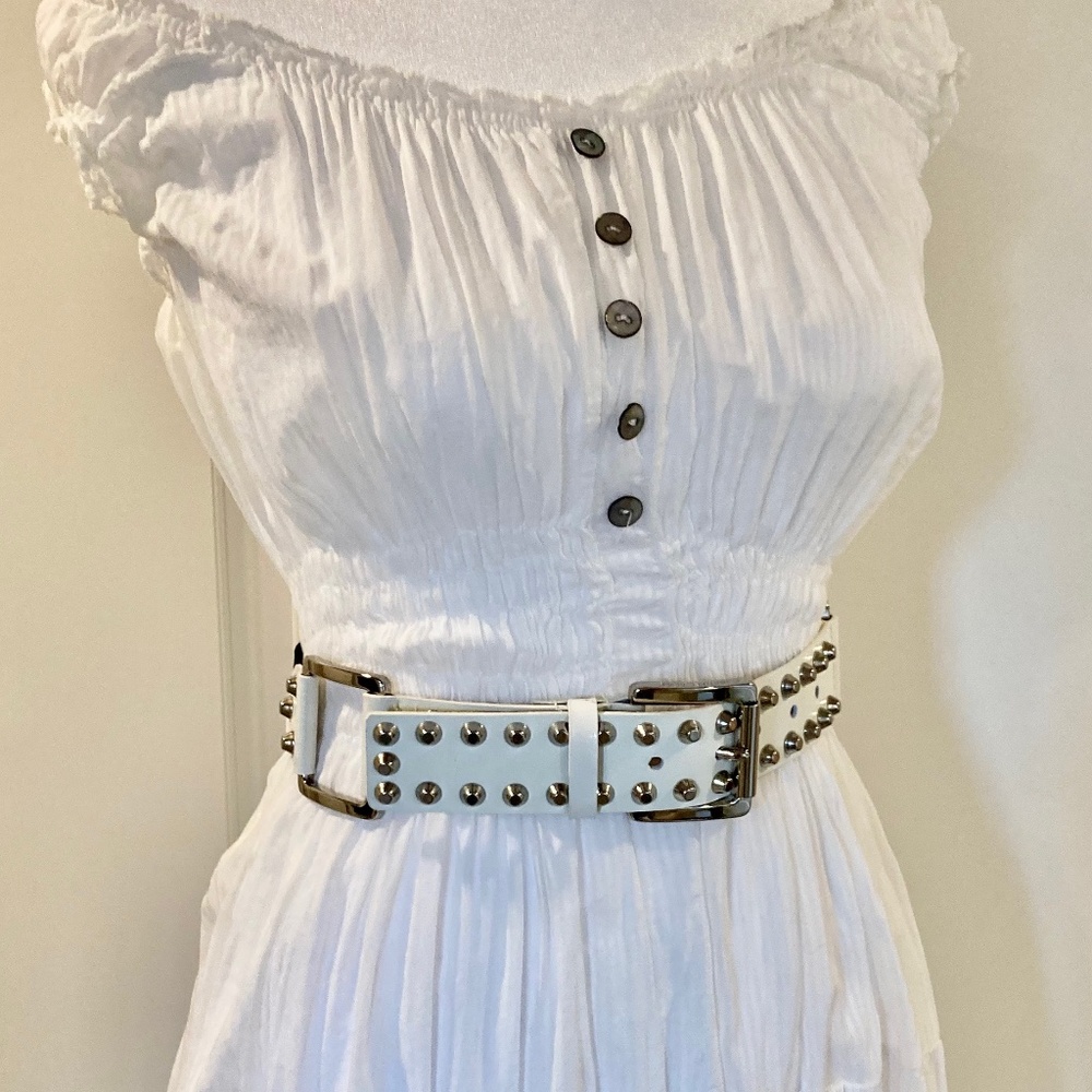 Michael Kors Leather Studded Belt